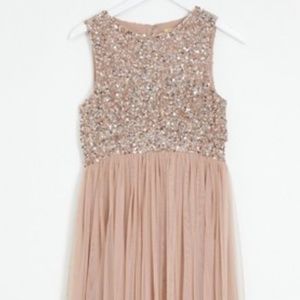 Maya Maternity Bridesmaid Sleeveless Tulle Dress